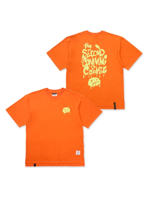 Second Coming Oversized Short Sleeves T-Shirts Orange